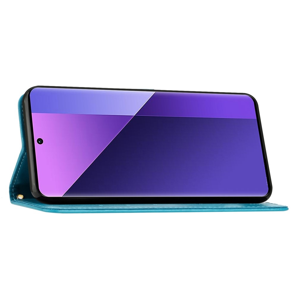 Virágok könyv tok Samsung Galaxy A26 5G - kék