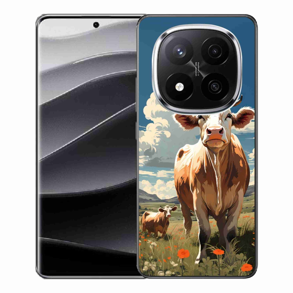 Gél borítás mmCase a Xiaomi Redmi Note 14 Pro+ 5G számára - tehenek a réten