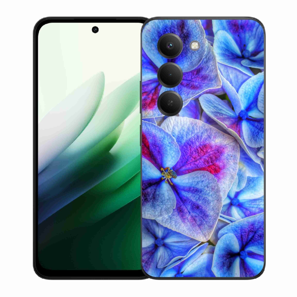 Gél borító mmCase a Xiaomi Redmi 15 5G - kék virágok 1