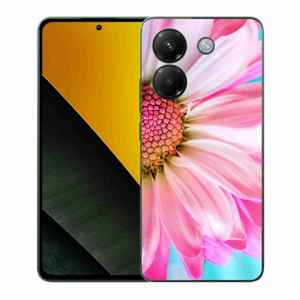 Gél borítás mmCase a Xiaomi Poco M7 Pro 5G-hez - rózsaszín virág