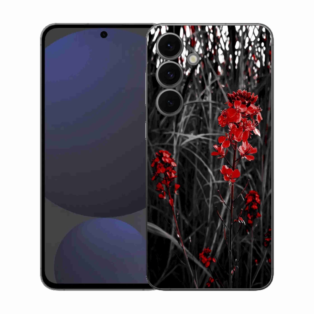 Gél védőhuzat mmCase Samsung Galaxy S25 FE - piros növényhez