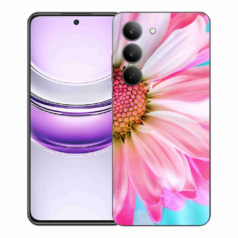 Gél borító mmCase a Realme 14x 5G készülékhez - rózsaszín virág