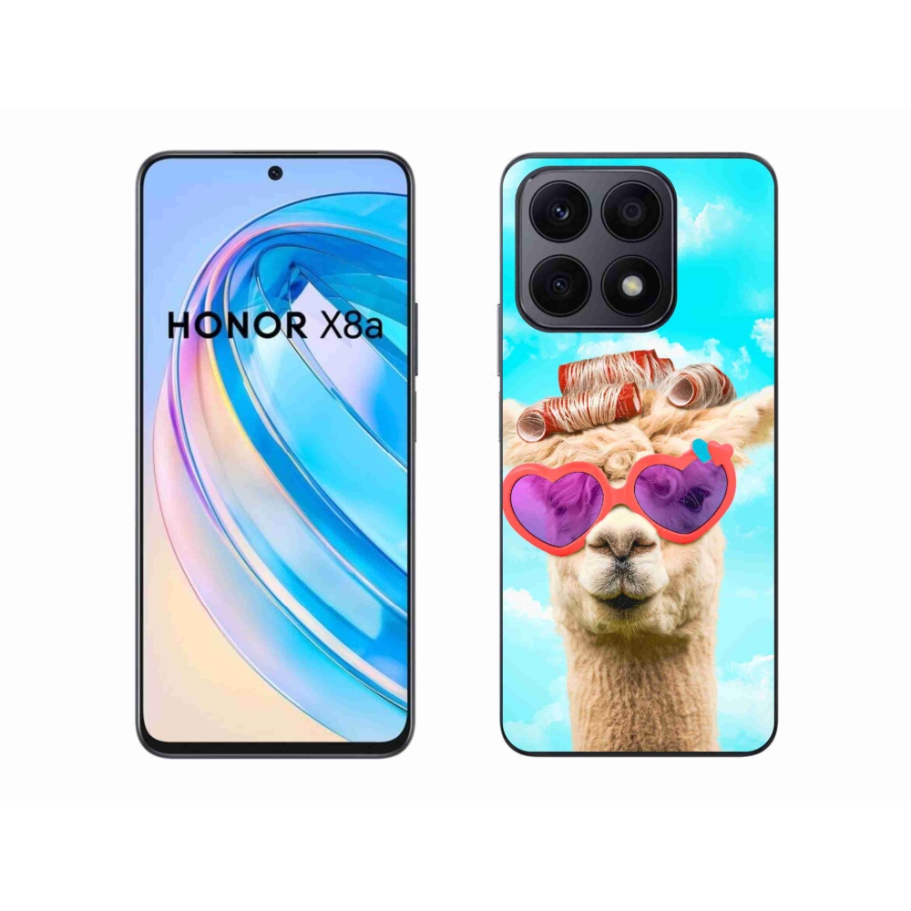 Zselés borítás mmCase a Honor X8a számára - szemüveges láma