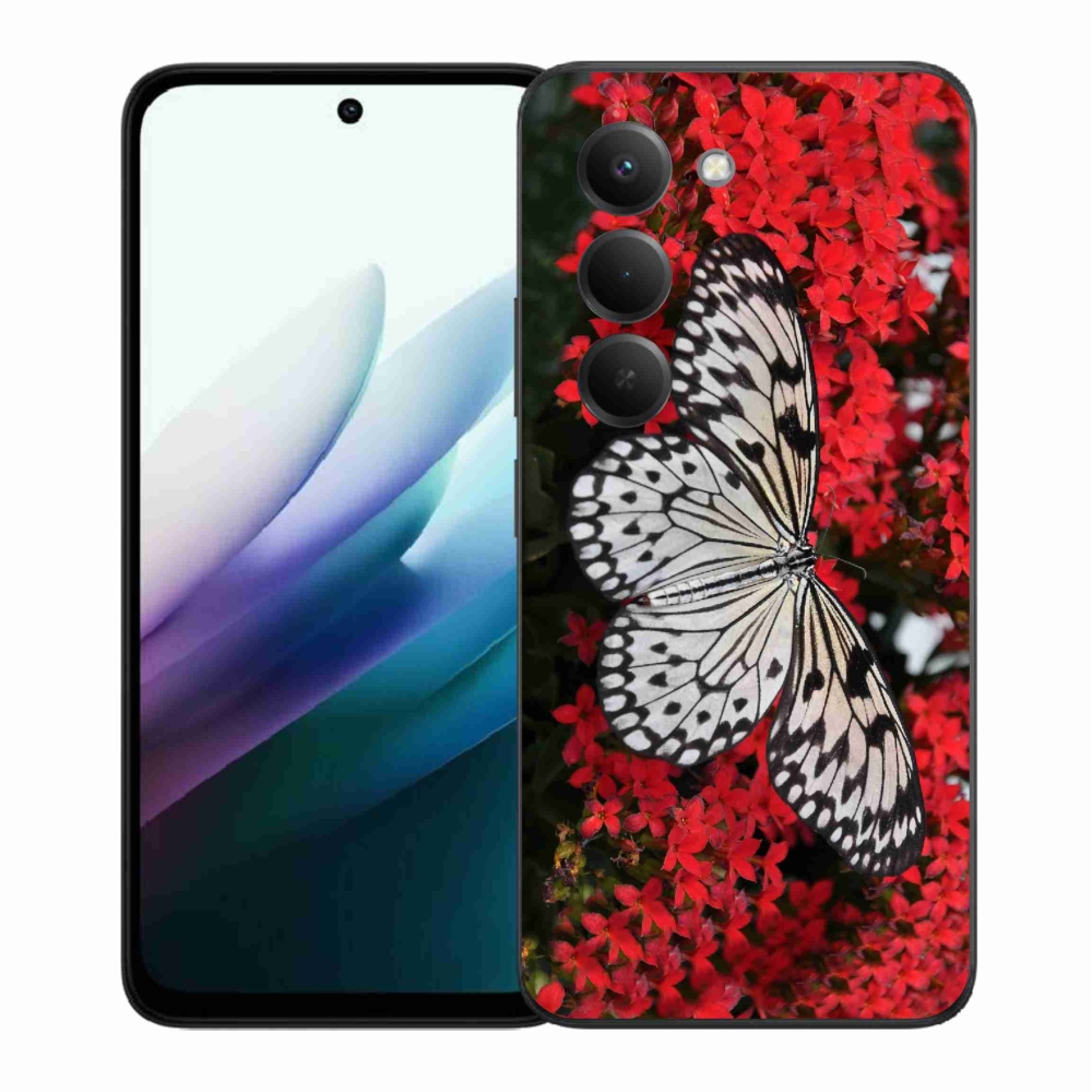 Gél borítás mmCase a Xiaomi Redmi 15 4G/5G (171mm) - fekete és fehér pillangó 1