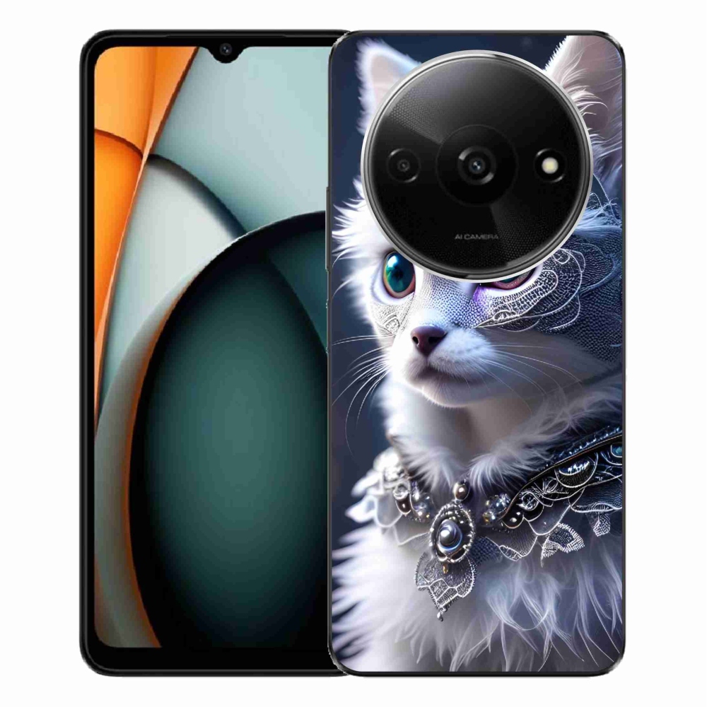 Gél borítás mmCase a Xiaomi Redmi A3-hoz - fehér macska