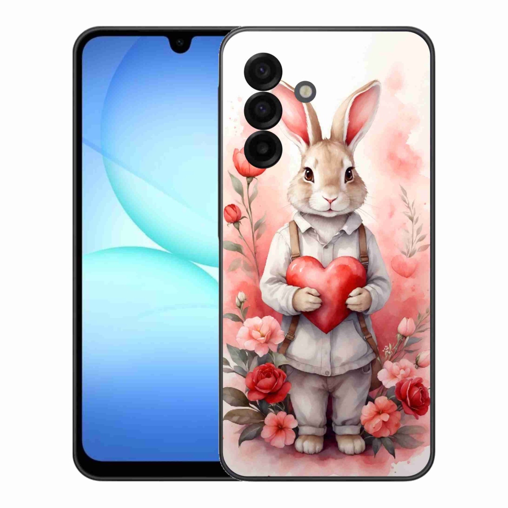 Zselés borítás mmCase Samsung Galaxy A17 4G/5G - nyúl szívvel