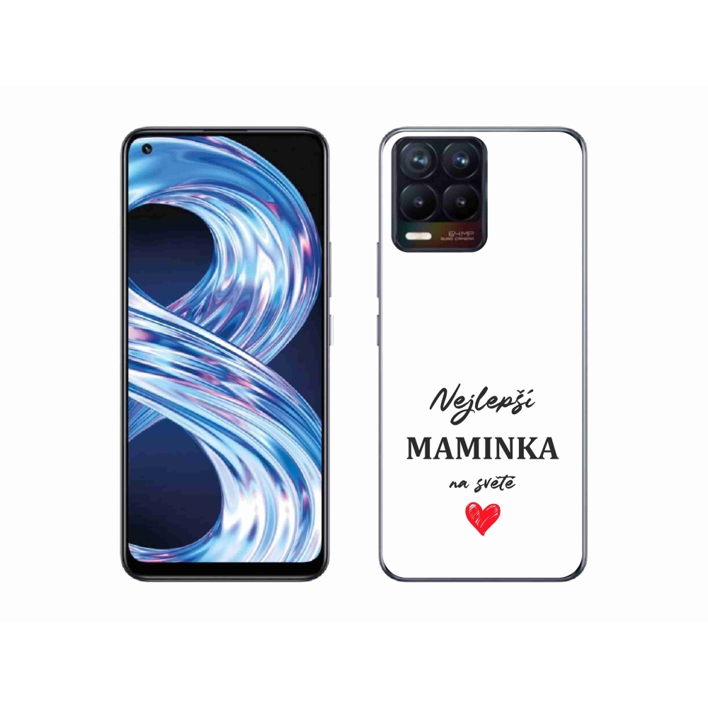 Gél borító mmCase a Realme 8 Pro - Best Mom 1 fehér háttérrel