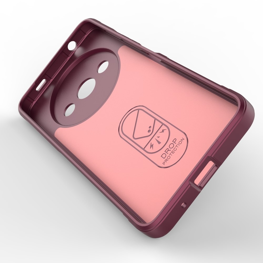 Rugg tartós zselés tok Xiaomi Redmi A3-hoz - bordó színű