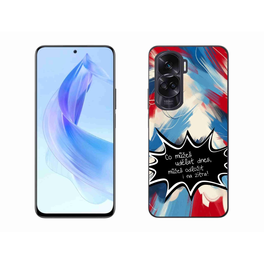 Gél borító mmCase a Honor 90 Lite készülékhez - vicces szöveg 9 fekete háttér