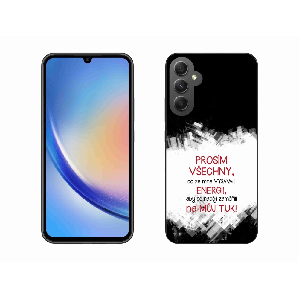 Gél borító mmCase Samsung Galaxy A34 5G - vicces szöveg 1 piros