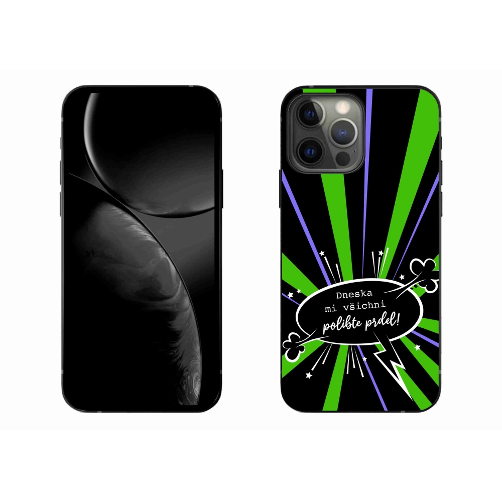 Gél borítás mmCase iPhone 13 Pro Max 6.7 készülékhez - vicces szöveg 15 fekete háttér