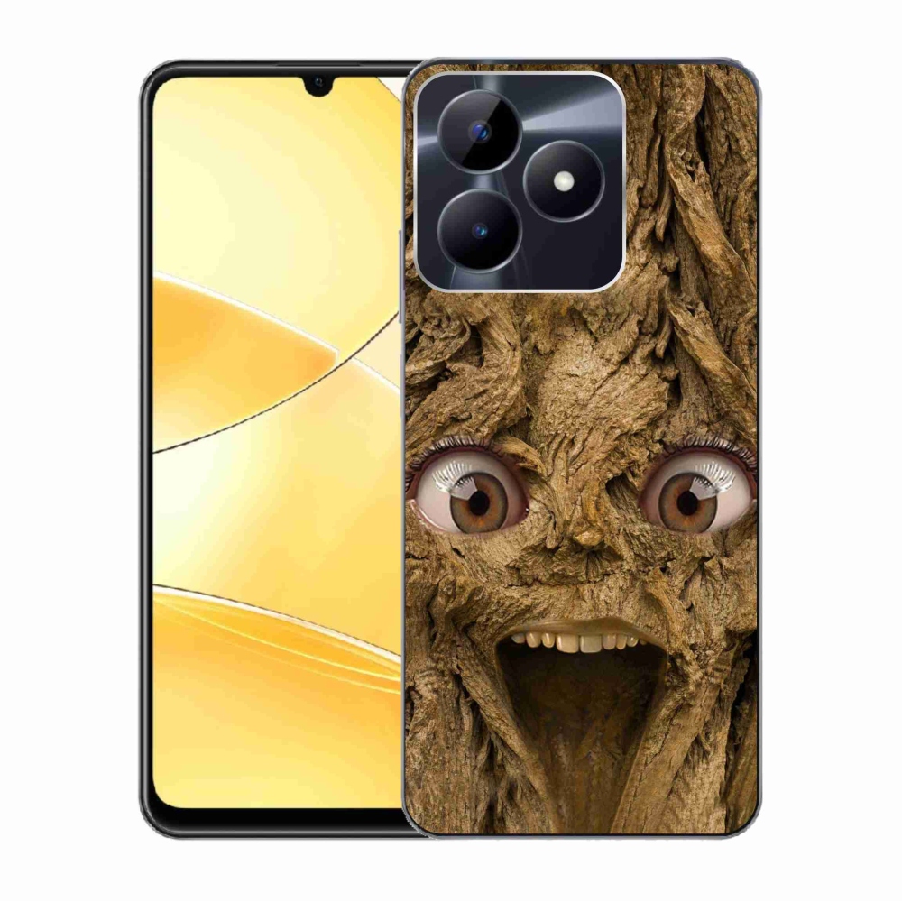 Gél borító mmCase a Realme C51/C53 készülékhez - boldog fa szemekkel