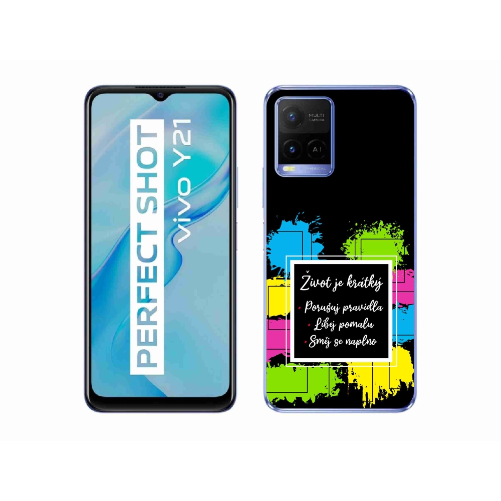 Gél borító mmCase a Vivo Y21/Y21s/Y33s készülékhez - idézem 5 fekete háttér