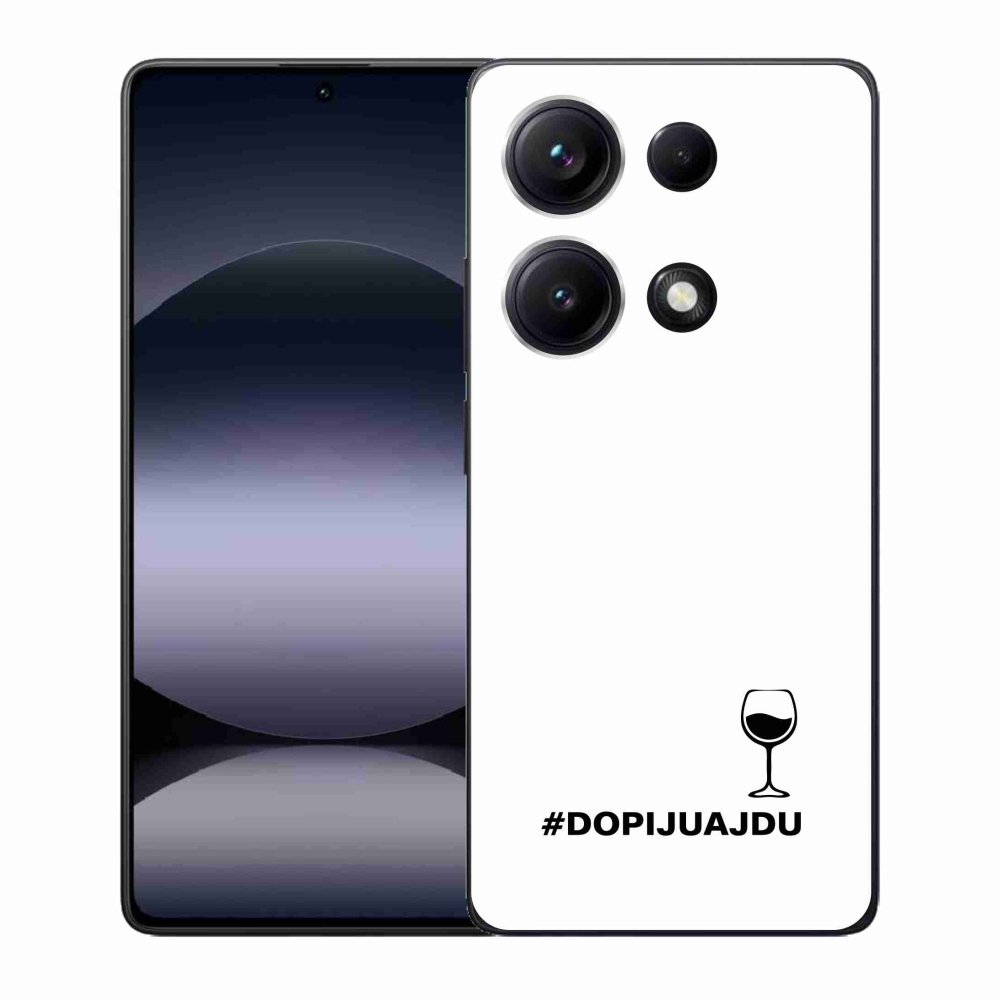 Gél borítás mmCase a Xiaomi Redmi Note 14S-hez - bor motívum fehér háttérrel