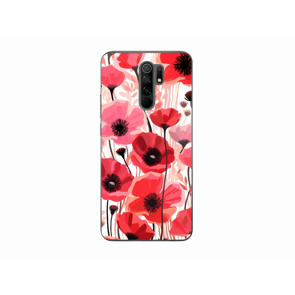 Gél borítás mmCase a Xiaomi Redmi 9-hez - mákos 1