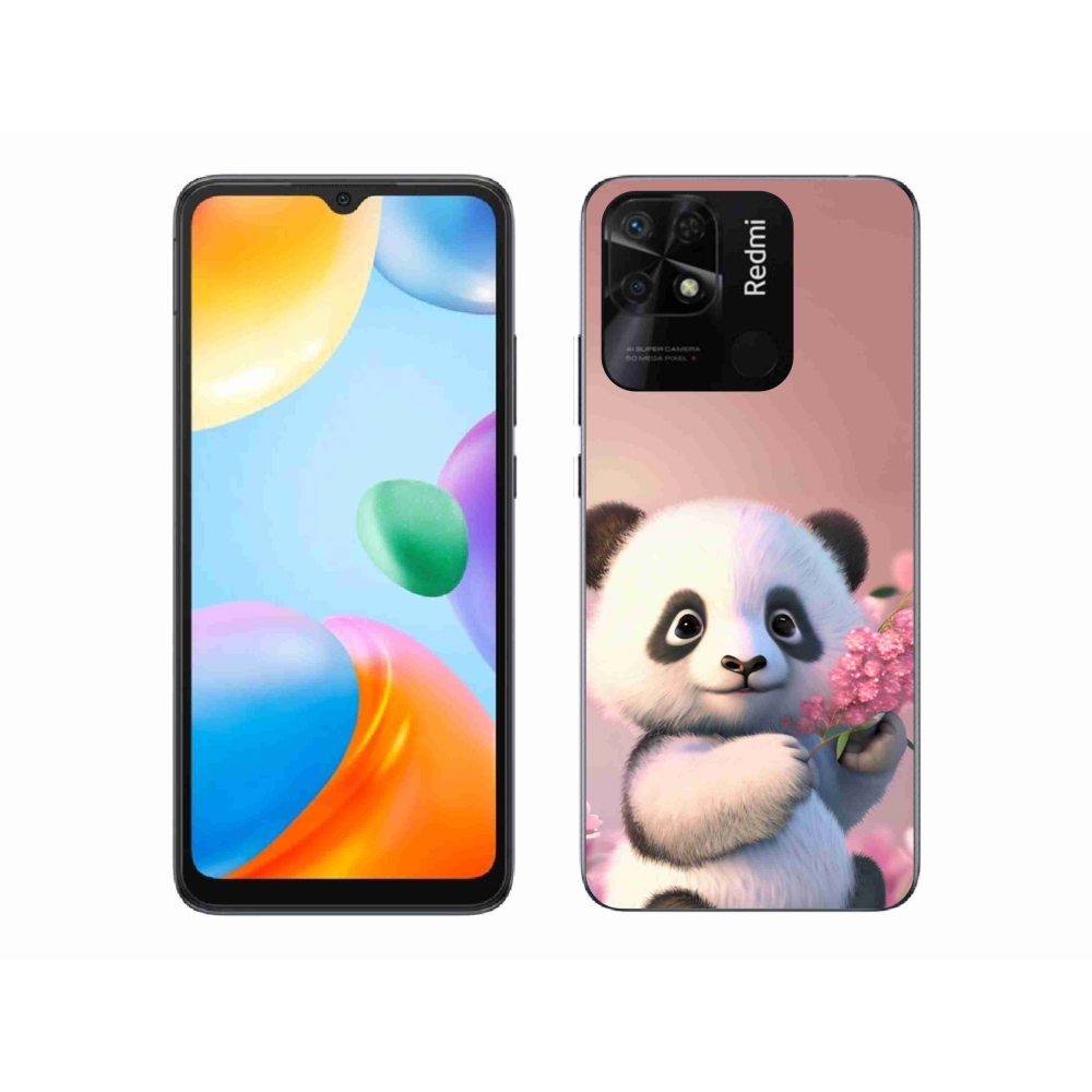 Gél borító mmCase a Xiaomi Redmi 10C-hez - aranyos panda