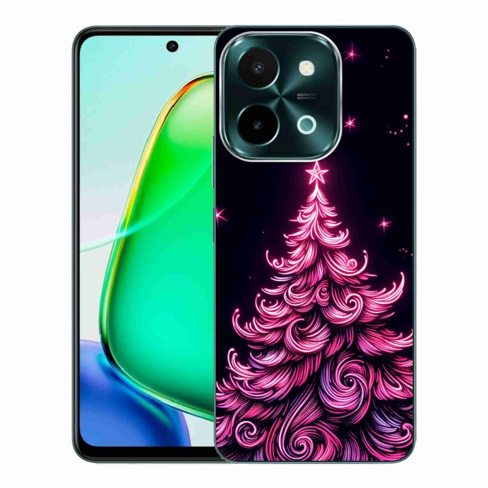 Gél borítás mmCase a Vivo Y28-on - neon karácsonyfa 2