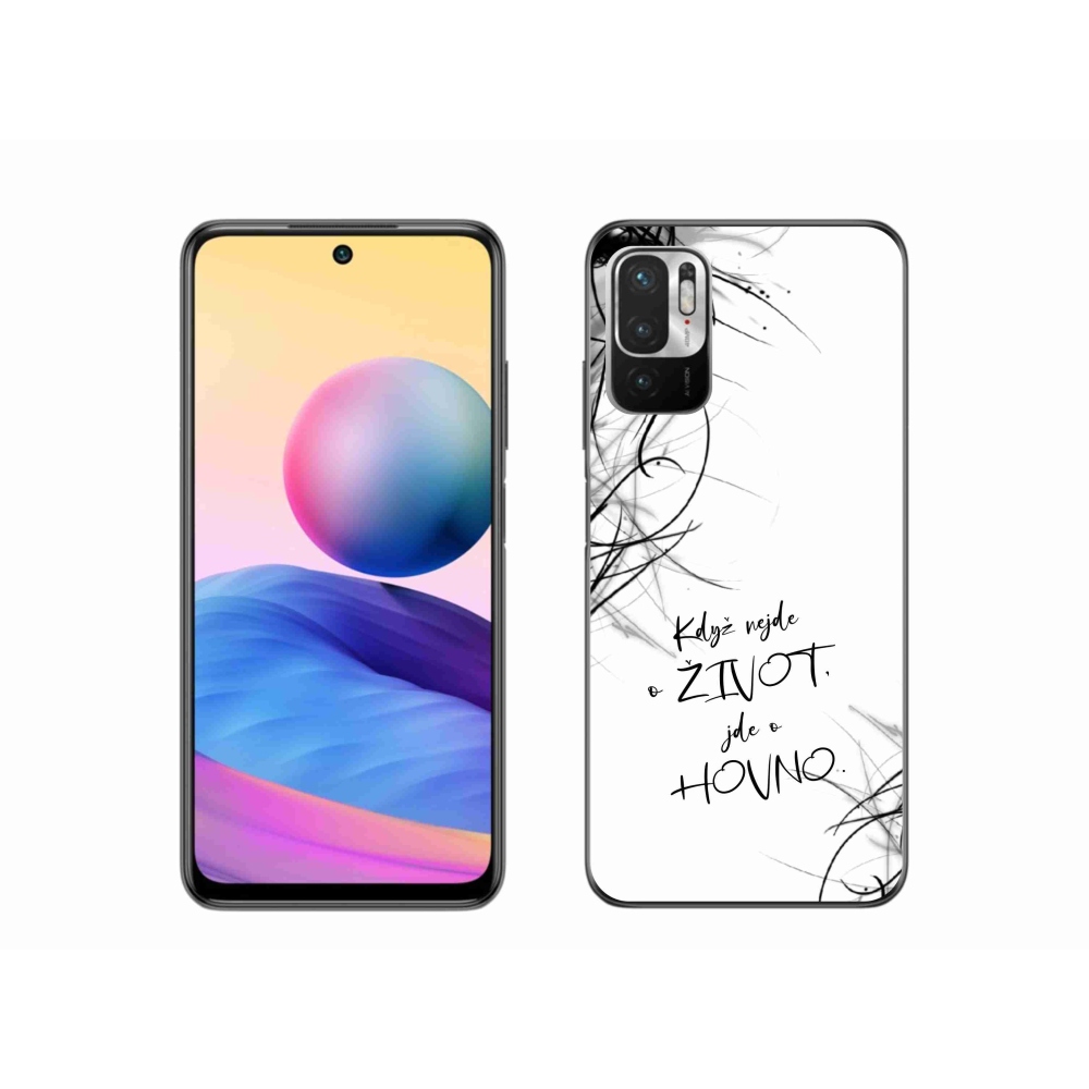 Gél borító mmCase a Xiaomi Poco M3 Pro/5G számára - vicces szöveg 16 fehér háttérrel