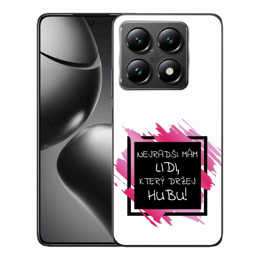 Gél borító mmCase a Xiaomi 14T-hez - vicces szöveg 7 fekete és fehér háttérrel