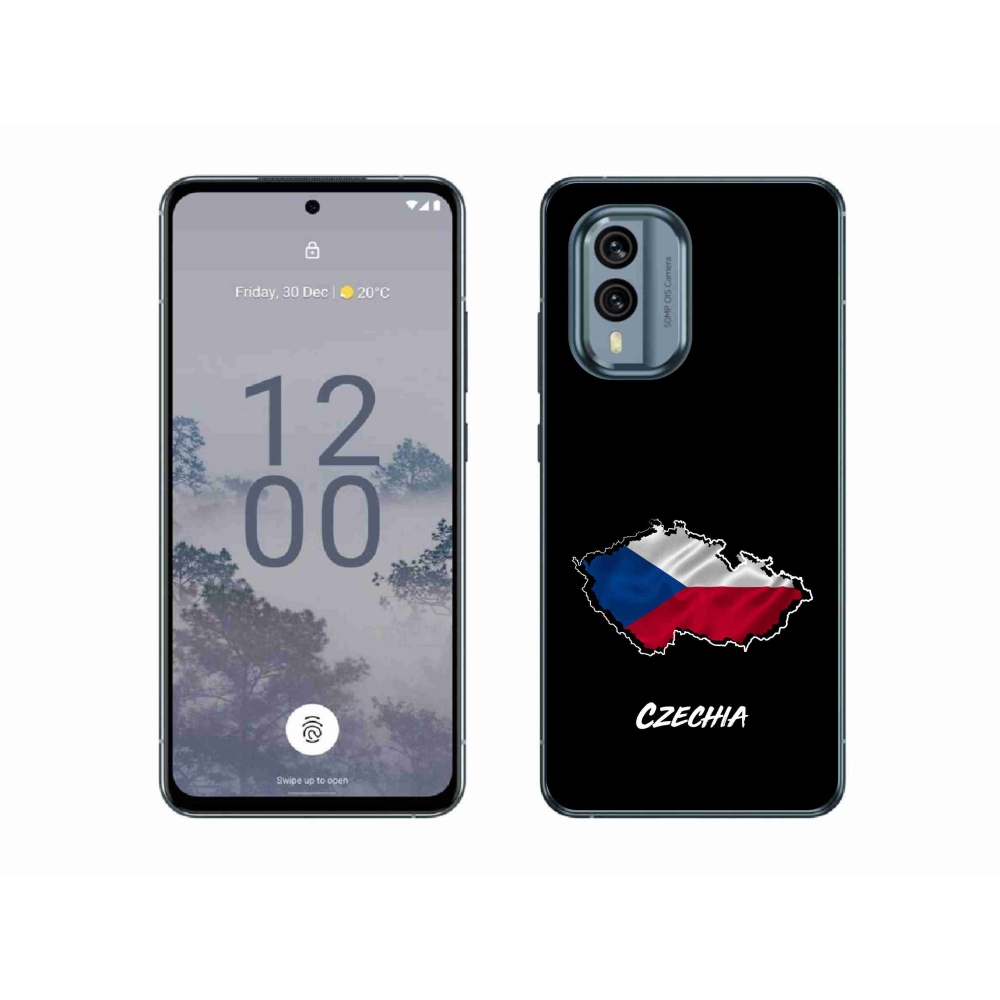 Zselés borítás mmCase a Nokia X30 5G készülékhez - Csehország fekete háttér
