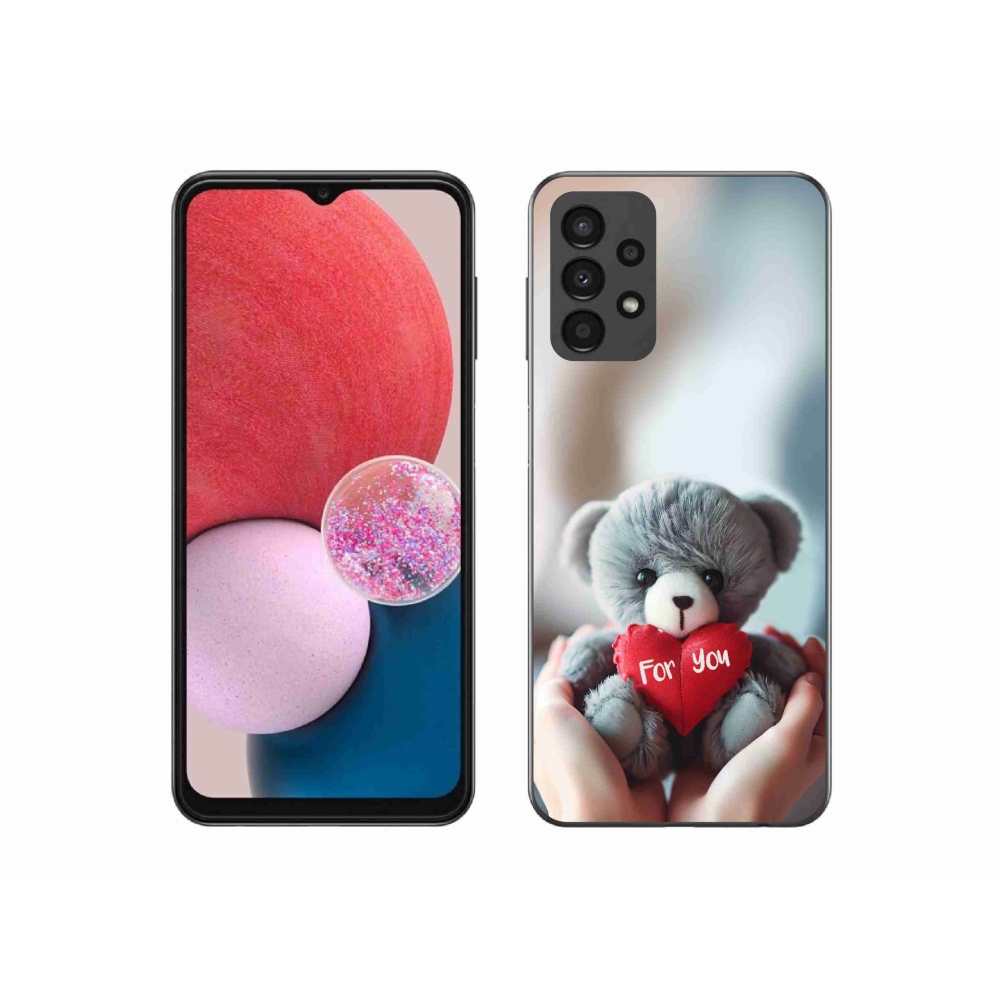 Gél borítás mmCase Samsung Galaxy A13 4G - mackó a szerelmesek számára