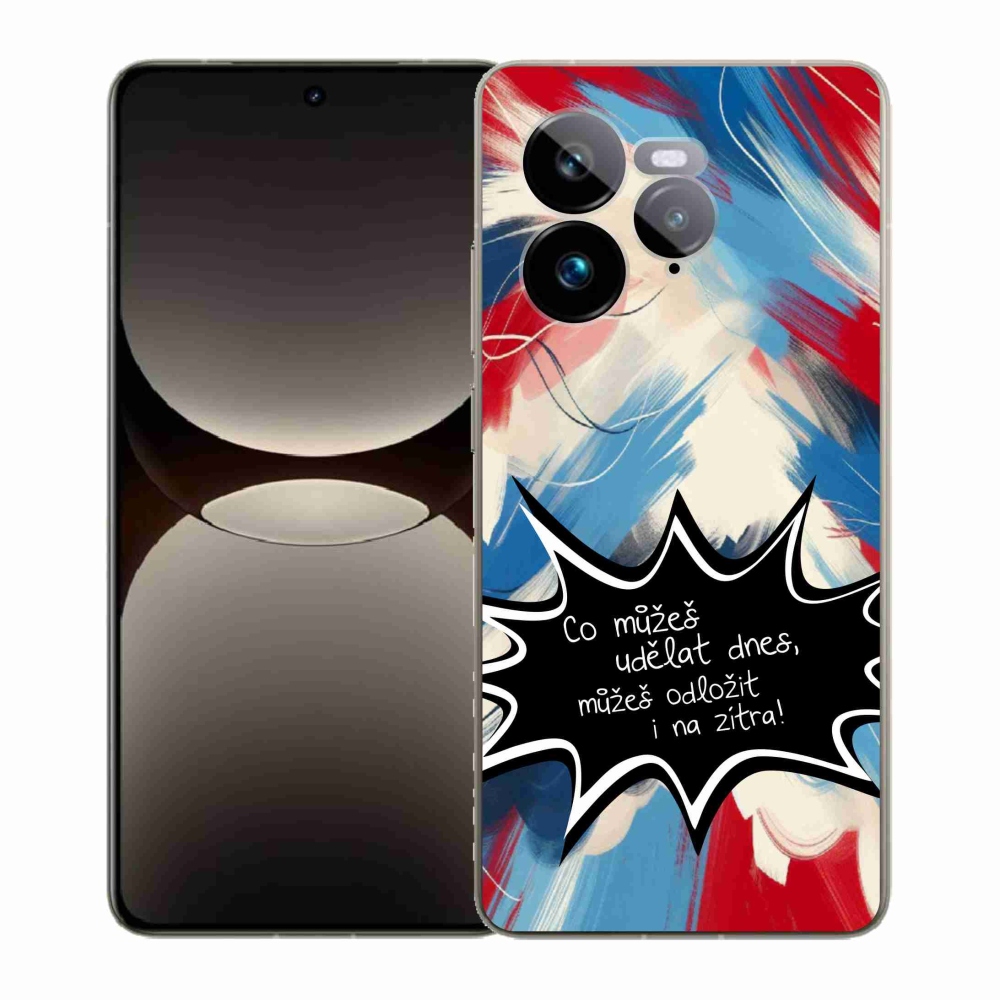 Gél borító mmCase a Realme GT 7 Pro 5G készülékhez - vicces szöveg 9 fekete háttér