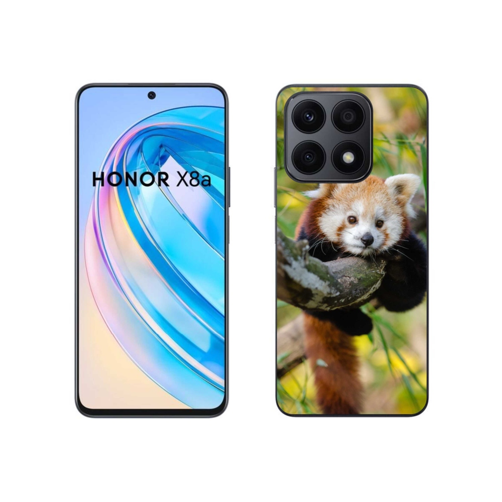 Zselés borítás mmCase a Honor X8a készülékhez - panda piros