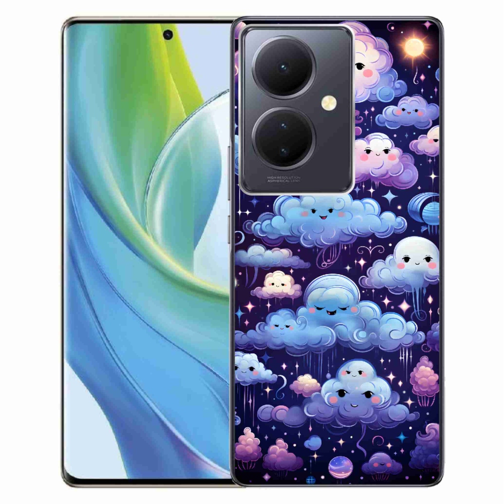 Gél borítás mmCase a Vivo V29 Lite 5G-hez - felhők