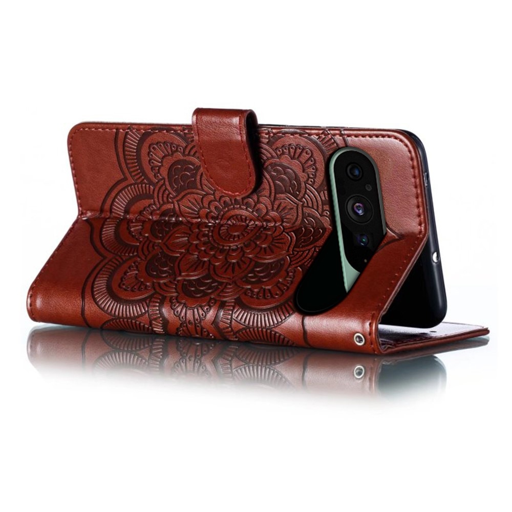 Mandala könyvtáska Google Pixel 10 Pro/Pixel 10/9 Pro/9 - barna