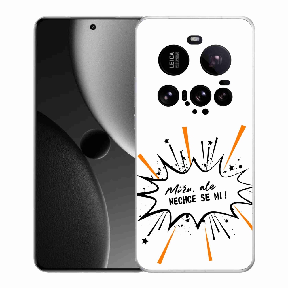 Gél borító mmCase a Xiaomi 15 Ultra számára - vicces szöveg 11 fehér háttérrel