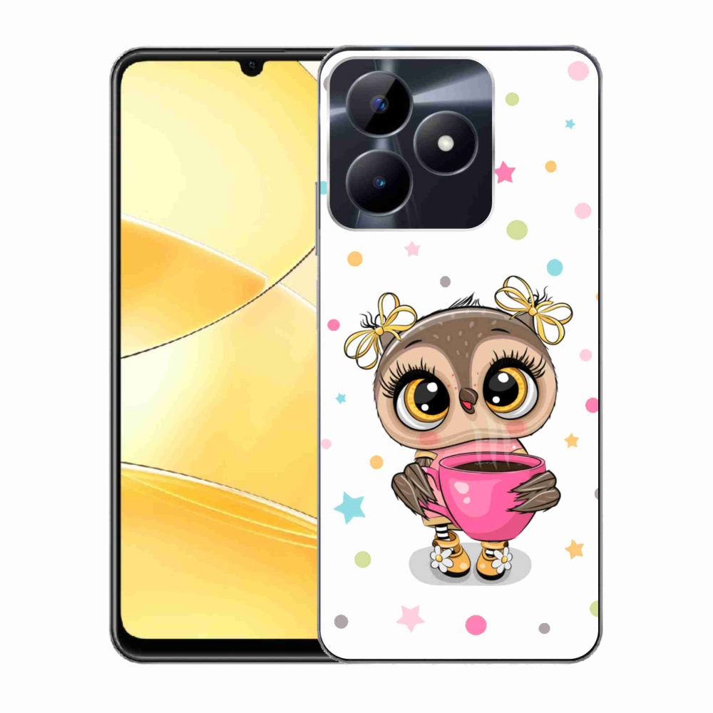 Zselés borító mmCase a Realme C51/C53 készülékhez - rajzfilm bagoly