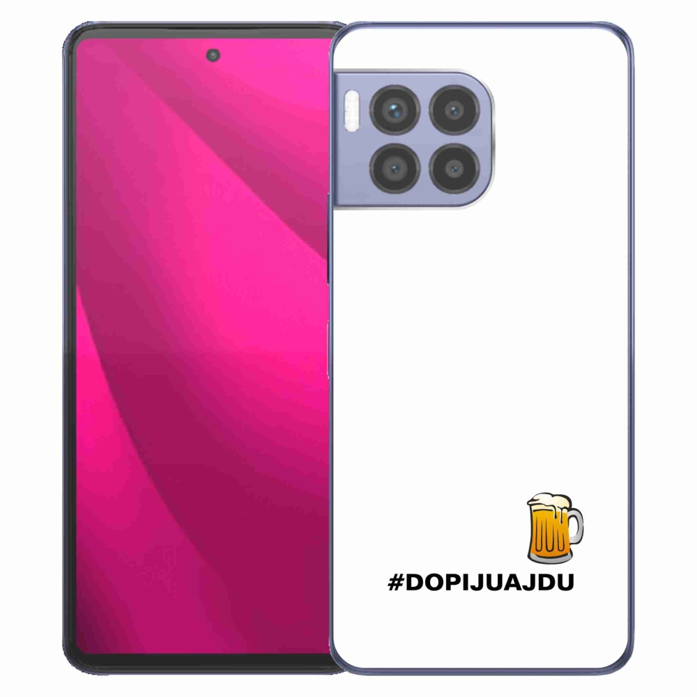 Gél borítás mmCase a T-Mobile T Phone 2 Pro készülékhez - sör motívum 1 fehér háttér