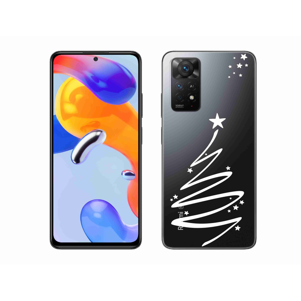 Gél borítás mmCase a Xiaomi Redmi Note 11 Pro 4G/5G-hez - fehér fa átlátszó háttérrel