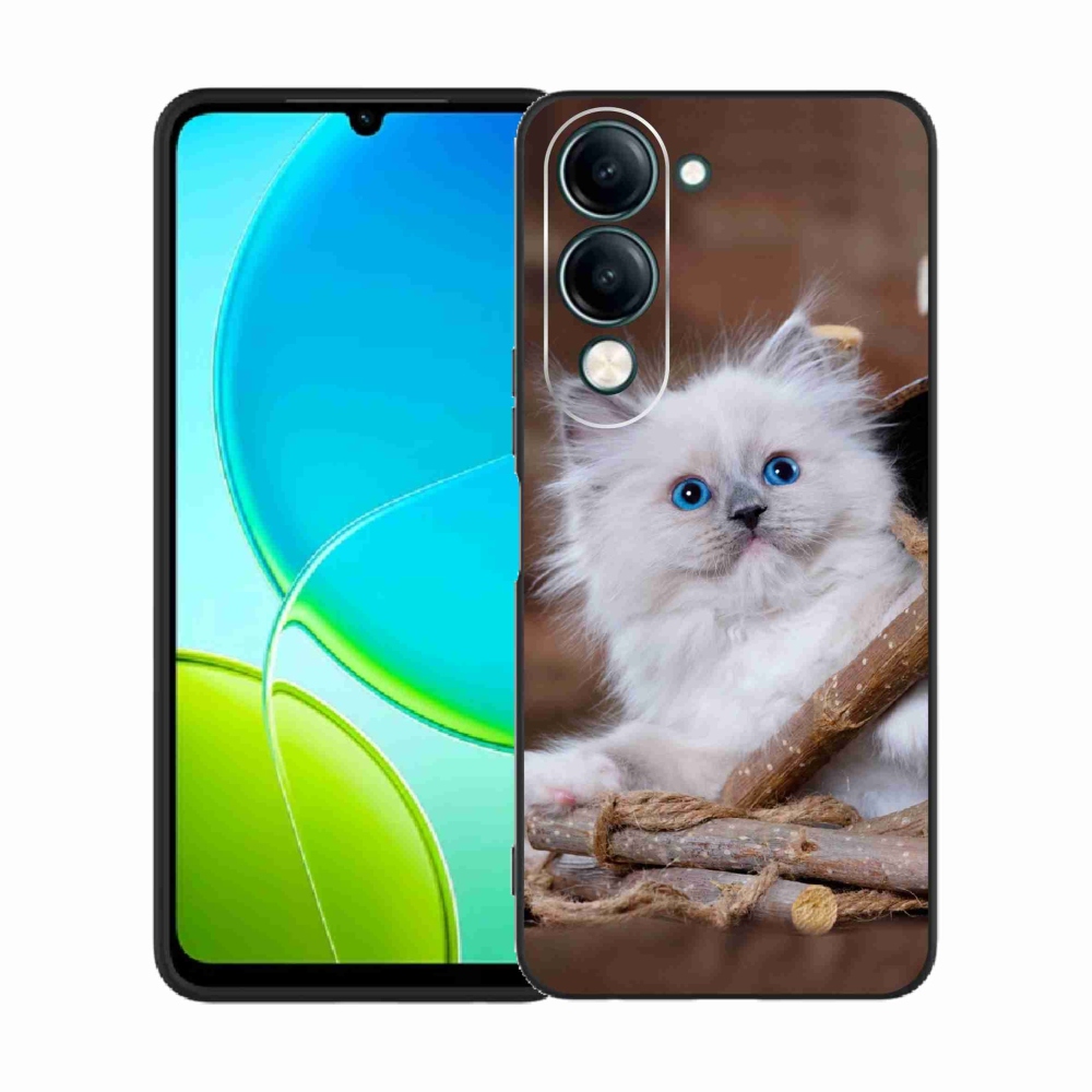 Gél védőhuzat mmCase a Vivo Y29s 5G készülékhez - fehér cica