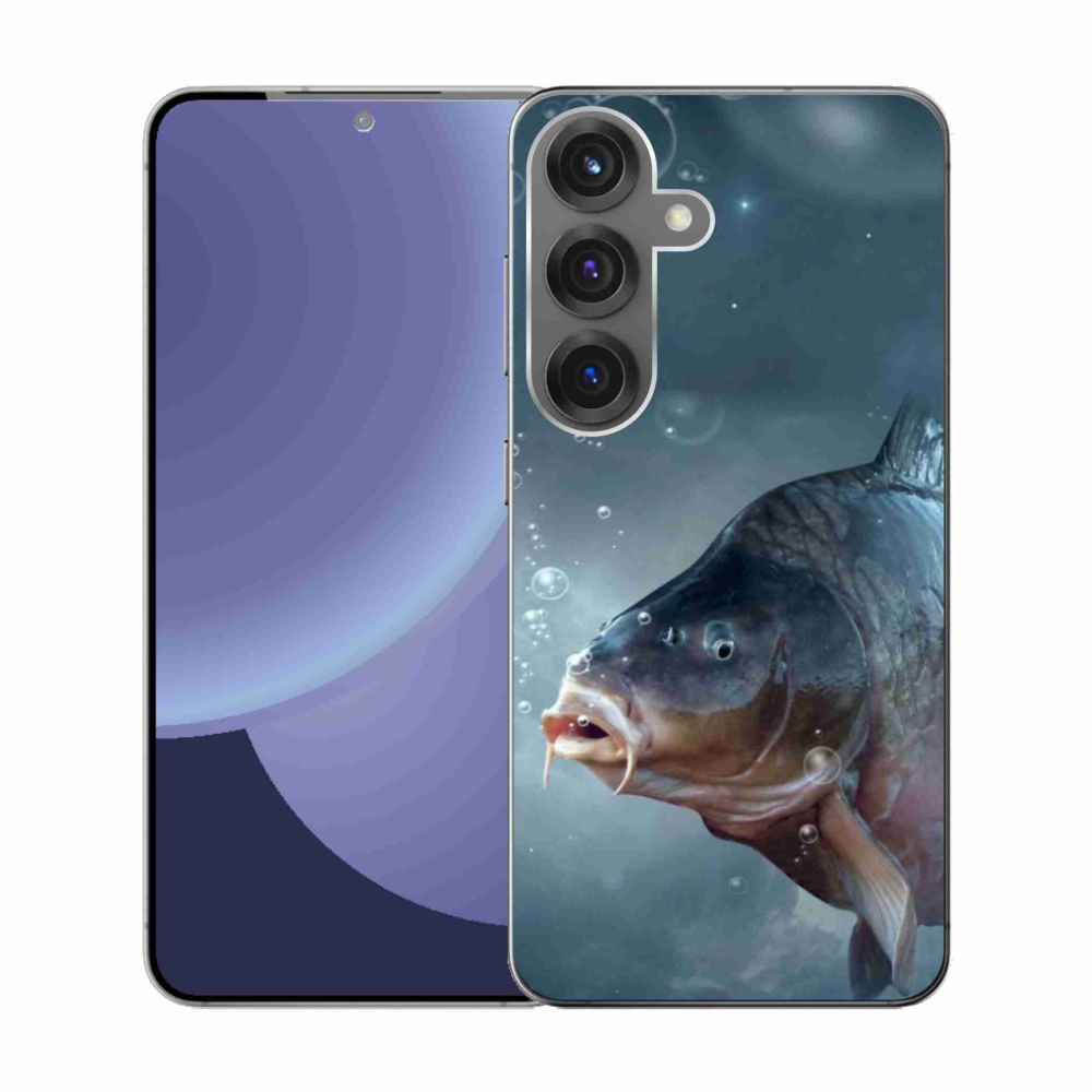 Gél borítás mmCase Samsung Galaxy S25 készülékhez - ponty és buborékok