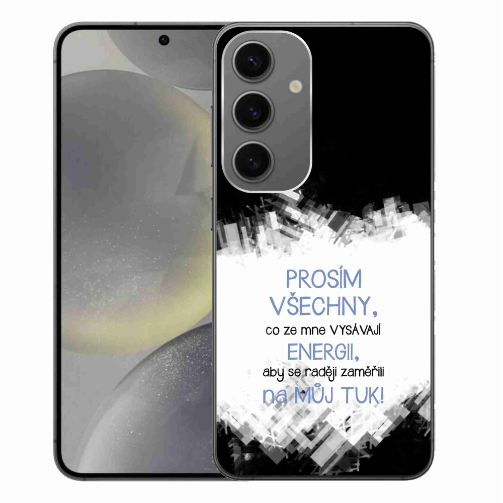 Gél borító mmCase Samsung Galaxy S24+ - vicces szöveg 1 kék