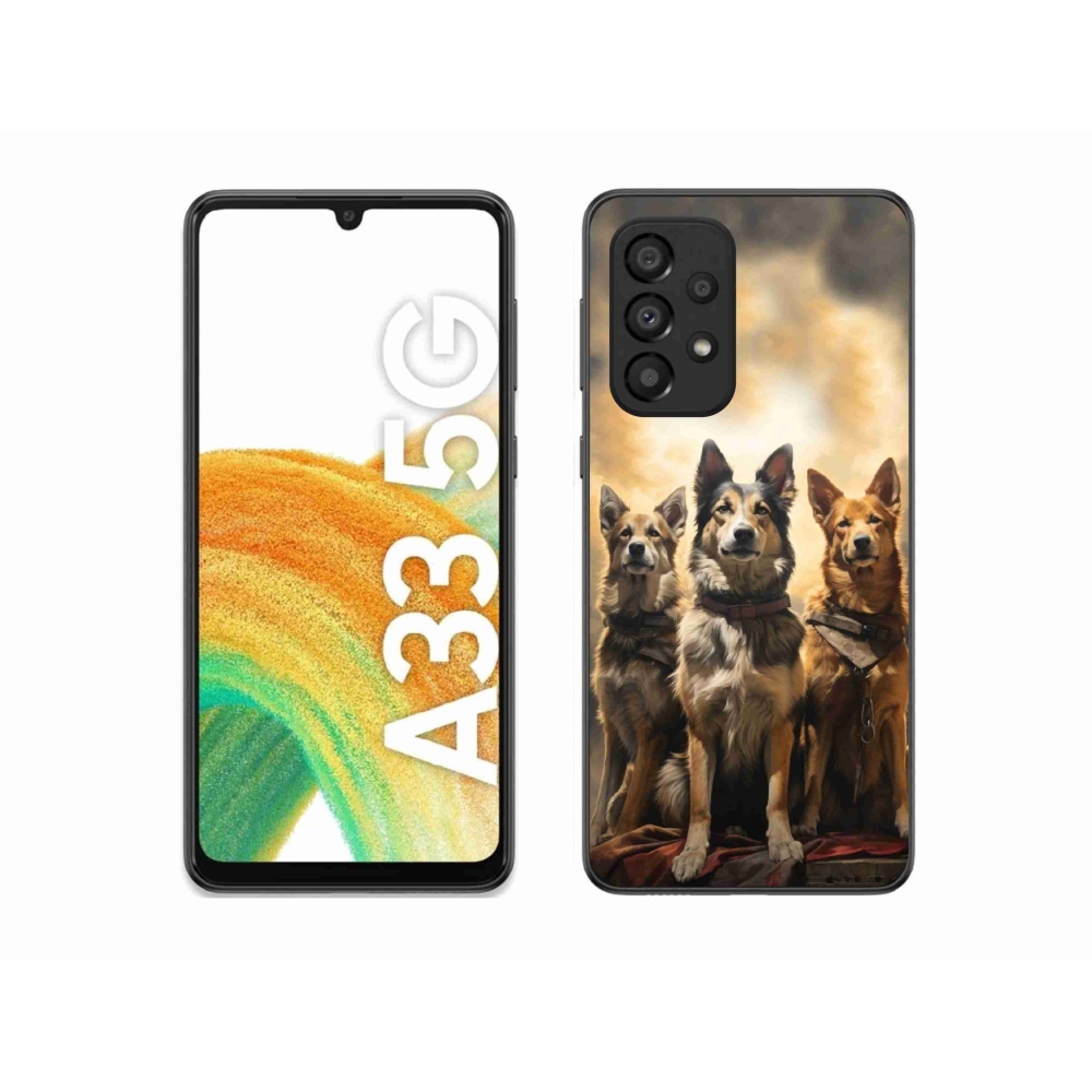 Zselés borítás mmCase Samsung Galaxy A33 5G - három kutya
