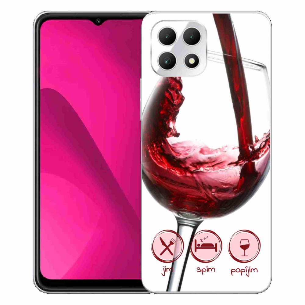 Zselés borítás mmCase a T-Mobile T Phone 2 készülékhez - borospohár piros