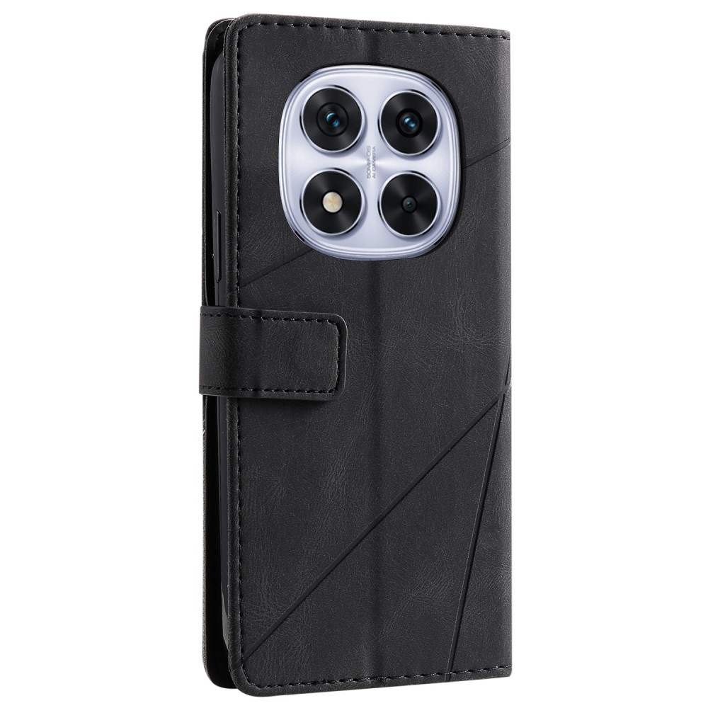 Vonalak könyv tok Xiaomi Redmi Note 14 Pro 5G/Poco X7 5G/Note 14 Pro+ 5G - fekete