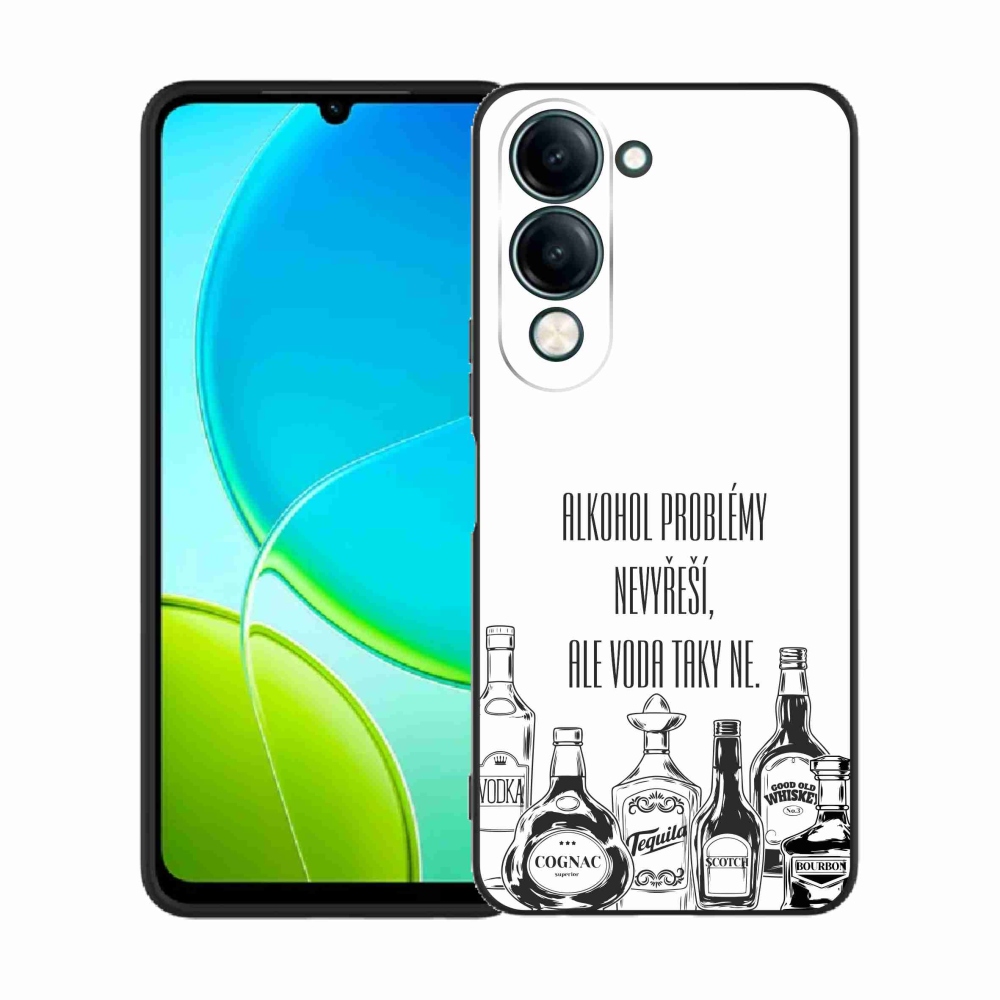 Gél borító mmCase a Vivo Y29s 5G-hez - vicces szöveges fehér háttér