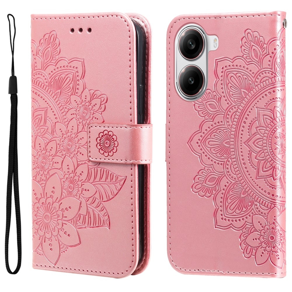 Mandala könyv tok a Xiaomi Poco X7 Pro 5G számára - rózsaszín