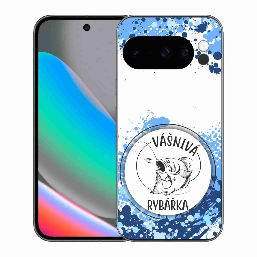 Gél borítás mmCase a Google Pixel 10 Pro számára - Szenvedélyes halásznő fehér háttérrel