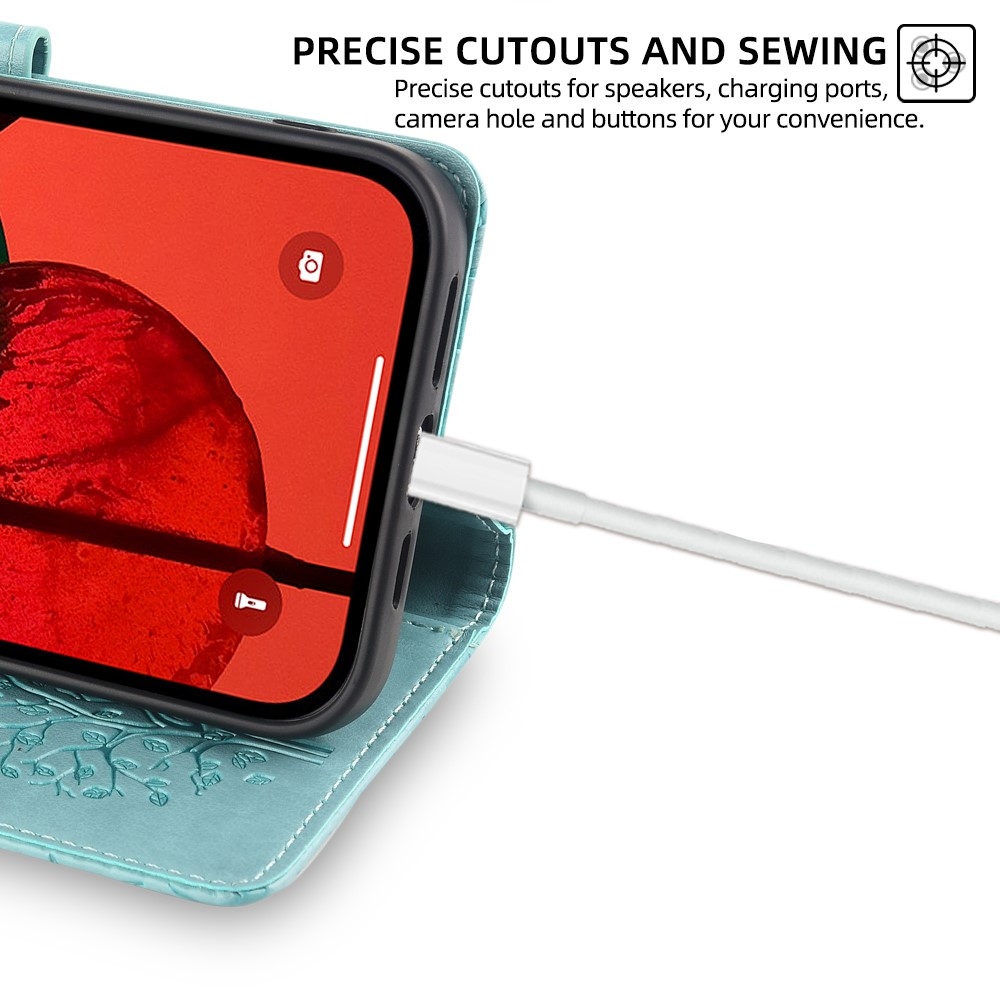 Fa könyvtáska a Huawei Pura 70 Ultra készülékhez - teáskék színű