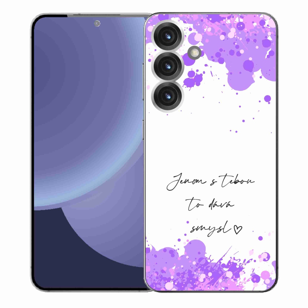 Gél borító mmCase Samsung Galaxy S25+ - szerelem szöveg fehér háttérrel