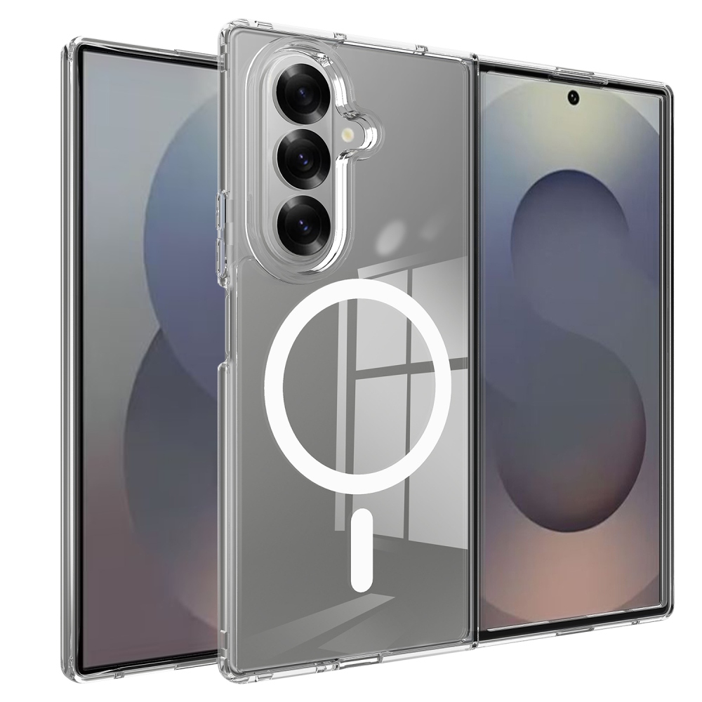 Akril zselés tok szilárd hátlappal és MagSafe a Samsung Galaxy Z Fold7 5G készülékre - átlátszó