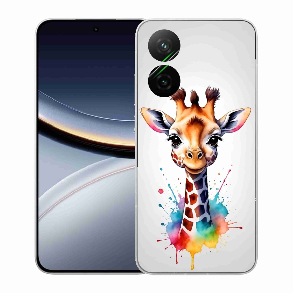 Gél borítás mmCase a Xiaomi Poco F7 5G-hez - zsiráf 1