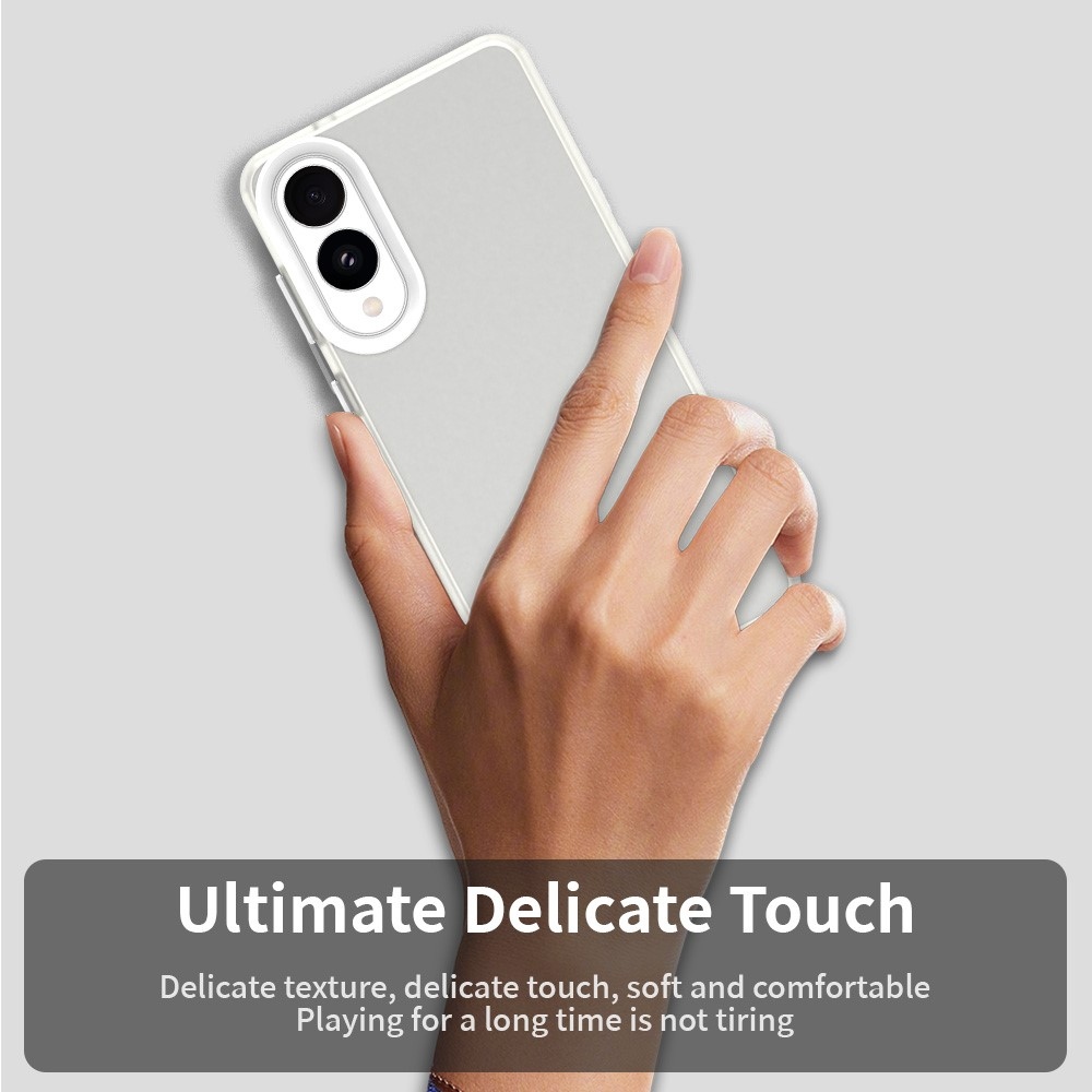 Candys matt zselés tok Samsung Galaxy S25 Edge készülékhez - fehér