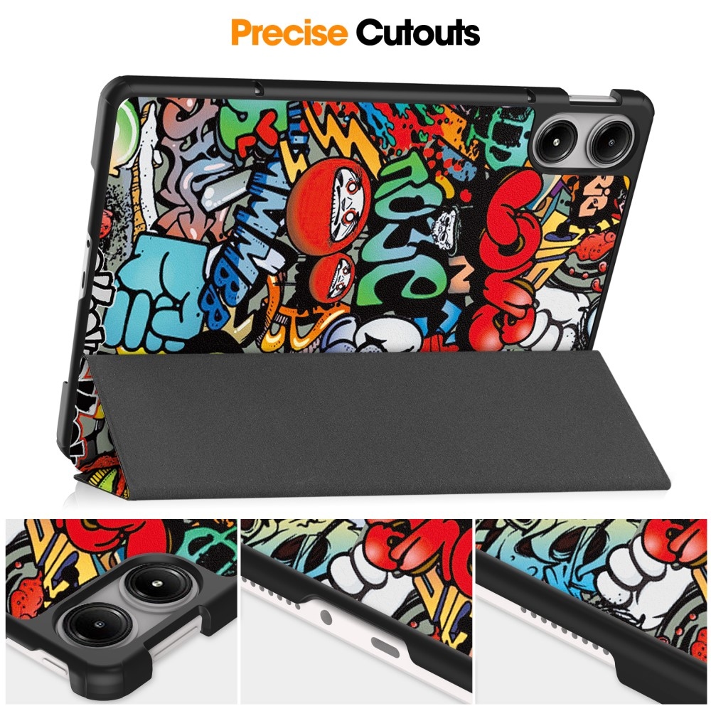 Patte intelligens záró tok Xiaomi Redmi Pad Pro 4G/5G tablethez - graffiti