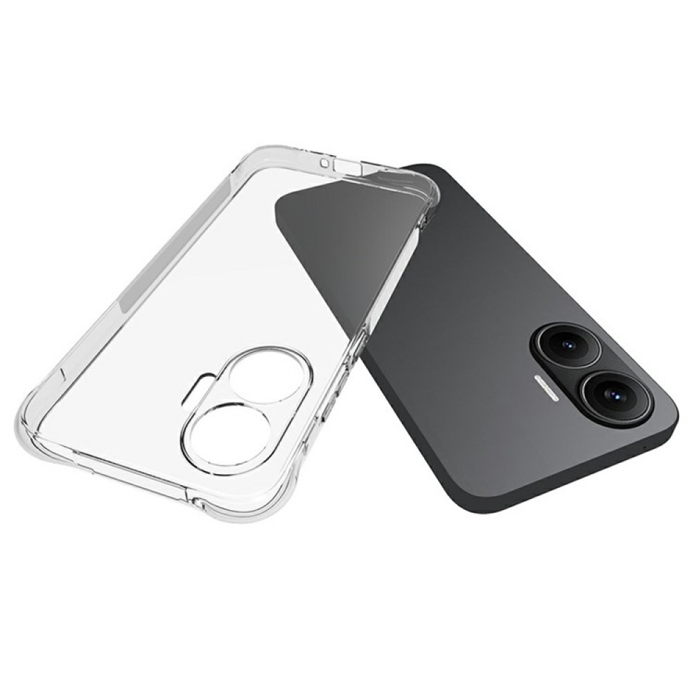 Átlátszó zselés tok megerősített sarkokkal a Xiaomi Poco F7 5G-hez