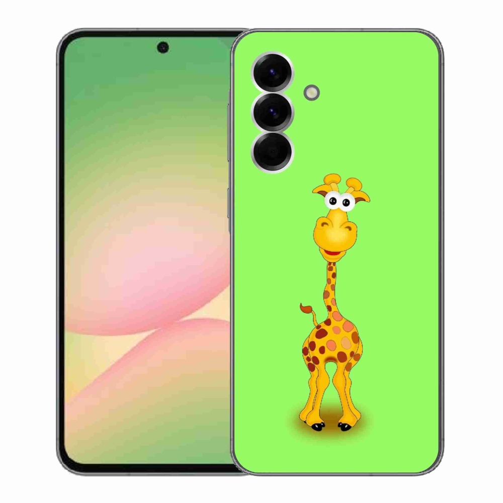 Zselés borítás mmCase Samsung Galaxy A56 5G - rajzfilm zsiráfhoz